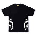 A BATHING APE BICOLOR SIDE SHARK TEE