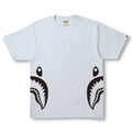 A BATHING APE BICOLOR SIDE SHARK TEE