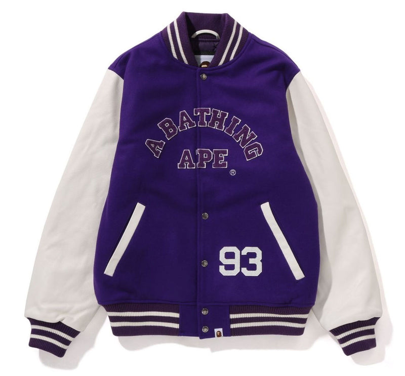 A BATHING APE GIANT APE HEAD VARSITY JACKET