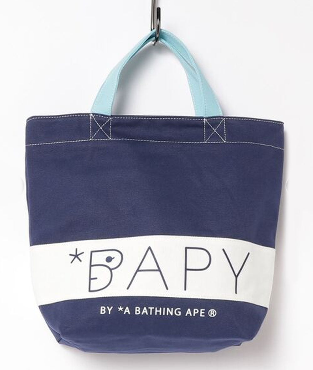 BAPY By A BATHING APE Women's Monogram Handbag Tote Bag Denim Fabric From  Japan 