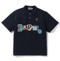A BATHING APE MULTI FONTS RELAXED FIT POLO