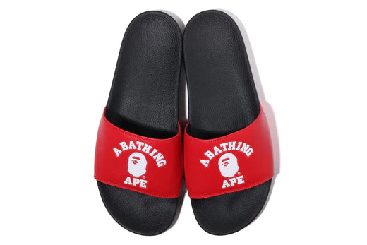 A BATHING APE MENS COLLEGE SLIDE SANDALS ONLINE EXCLUSIVE