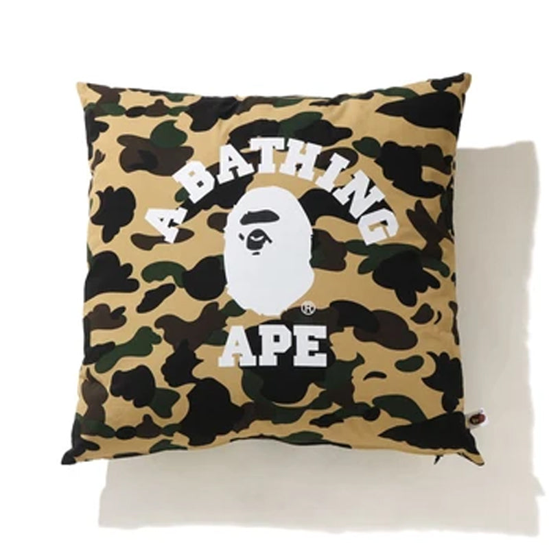 A BATHING APE Goods 1ST CAMO COLLEGE SQUARE CUSHION – happyjagabee