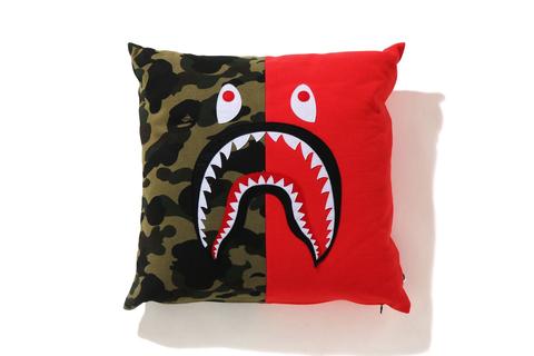 A BATHING APE Goods 1ST CAMO SHARK SQUARE CUSHION