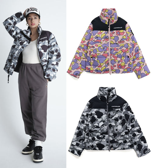 A BATHING APE Ladies' STA CAMO DOWN JACKET