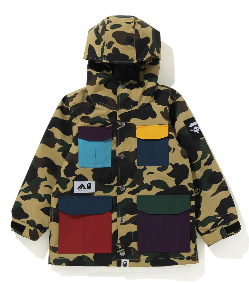 A BATHING APE BAPE KIDS 1ST CAMO MOUNTAIN JACKET happyjagabee store