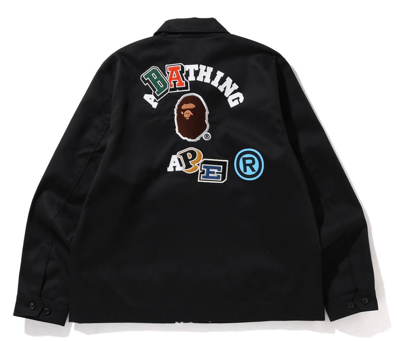 A BATHING APE MULTI FONTS RELAX ZIP JACKET