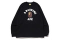 A BATHING APE COLLEGE L/S TEE