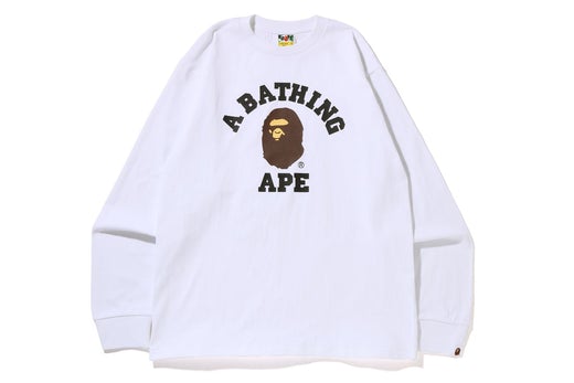 A BATHING APE COLLEGE L/S TEE