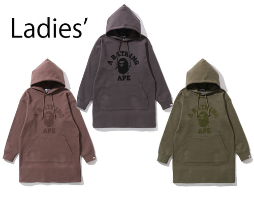 A BATHING APE COLLEGE HOODIE ONEPIECE