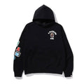 A BATHING APE MULTI FONTS LOOSE FIT PULLOVER HOODIE