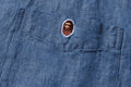A BATHING APE CHAMBRAY LOOSE FIT SHIRT