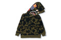 A BATHNIG APE BAPE KIDS 1ST CAMO SHARK ZIP DOUBLE HOODIE