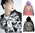 A BATHING APE Ladies' STA CAMO RAGLAN OVERSIZED ZIP HOODIE