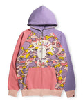 A BATHING APE Ladies' STA CAMO RAGLAN OVERSIZED ZIP HOODIE