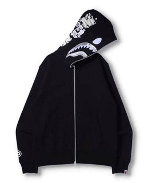 A BATHING APE DIGITAL SHARK FULL ZIP HOODIE