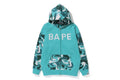 A BATHING APE Ladies' BAPE MARBLE CAMO OVERSIZED FULL ZIP HOODIE