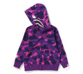A BATHING APE BAPE KIDS COLOR CAMO SHARK ZIP HOODIE