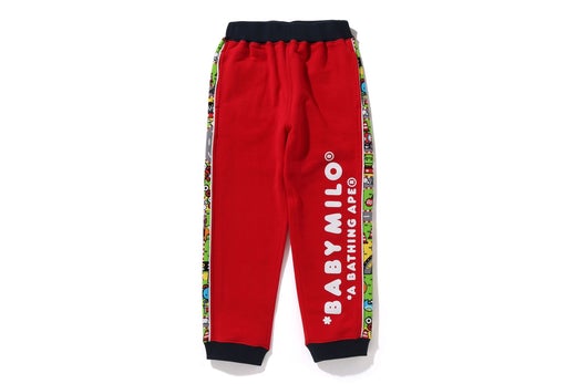 Red discount bape sweatpants