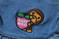 A BATHING APE BAPE KIDS STRAWBERRY MILO FRILL SHORTS