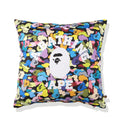 A BATHING APE MULTI CAMO COLLEGE SQUARE CUSHION