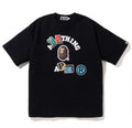A BATHING APE MULTI FONTS RELAXED FIT COLLEGE HEAVY WEIGHT TEE