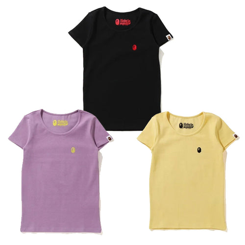 A BATHING APE Ladies' APE HEAD ONE POINT RIB TEE