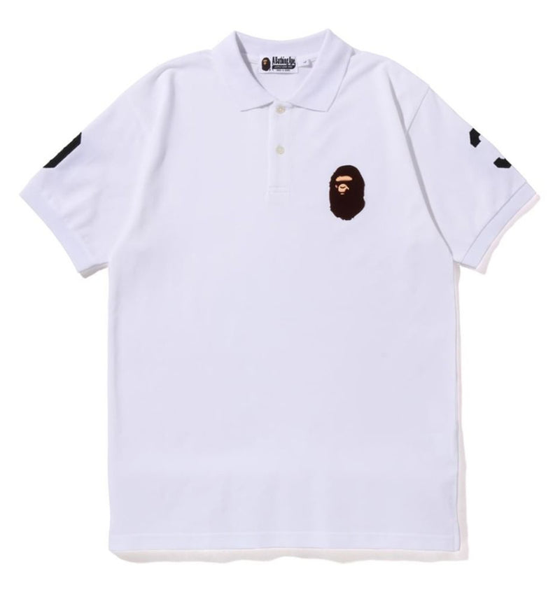 A BATHING APE LARGE APE HEAD POLO