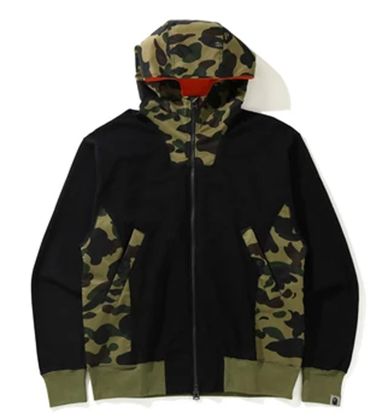 A BATHING APE 1ST CAMO MILITARY RELAXED ZIP HOODIE