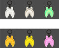 A BATHING APE SHARK REFLECTIVE KEYCHAIN