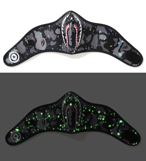 A BATHING APE SPACE CAMO SHARK MASK