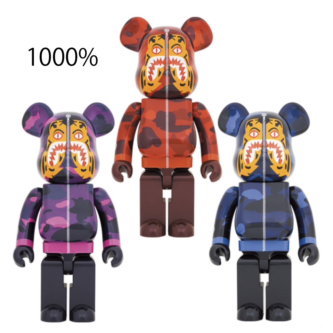 A BATHING APE BE@RBRICK x BAPE COLOR CAMO TIGER 1000%