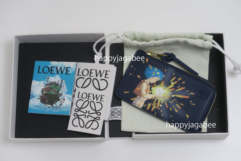 LOEWE x Studio Ghibri Howl's Moving Castle Magical Sky coin cardholder in classic calfskin