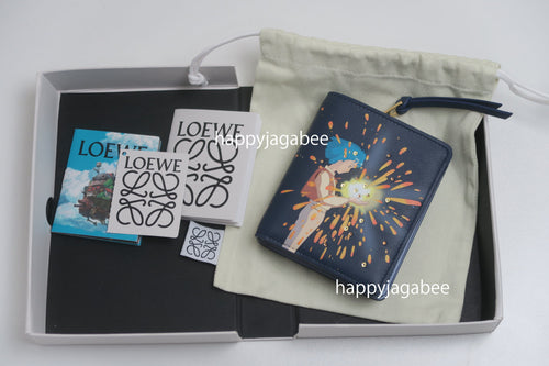 LOEWE x Studio Ghibri Howl's Moving Castle Magical Sky compact zip wallet in classic calfskin