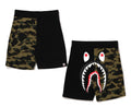 A BATHING APE 1ST CAMO BACK SHARK SWEAT SHORTS