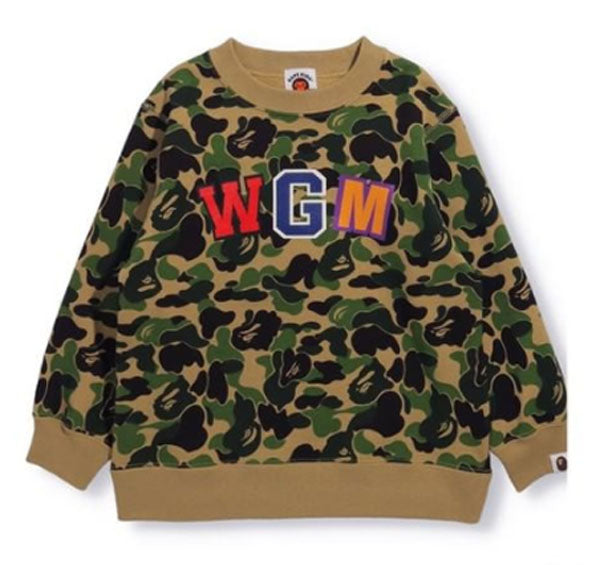 A BATHING APE BAPE KIDS ABC CAMO SHARK CREWNECK