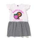 A BATHING APE BAPE KIDS HOOP STRAWBERRY MILO ONEPIECE