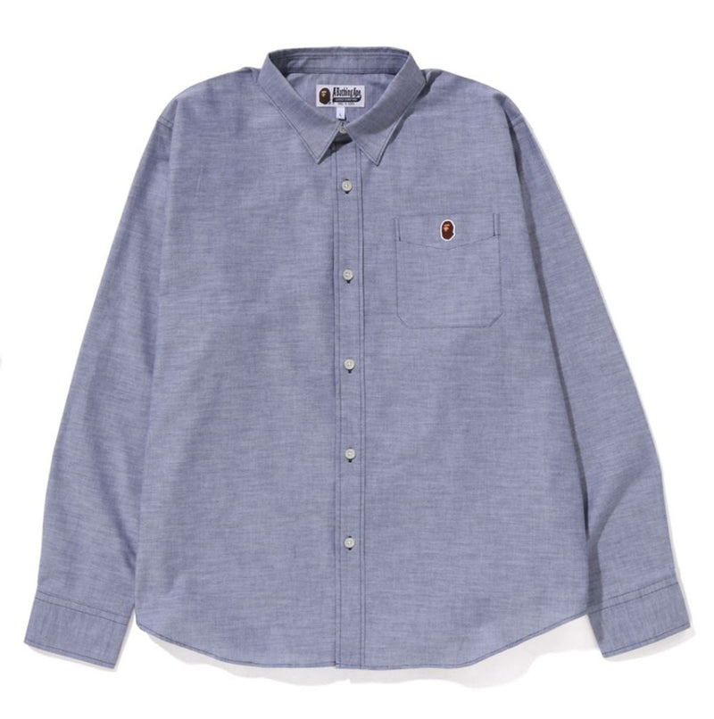 A BATHING APE OXFORD RELAXED FIT SHIRT