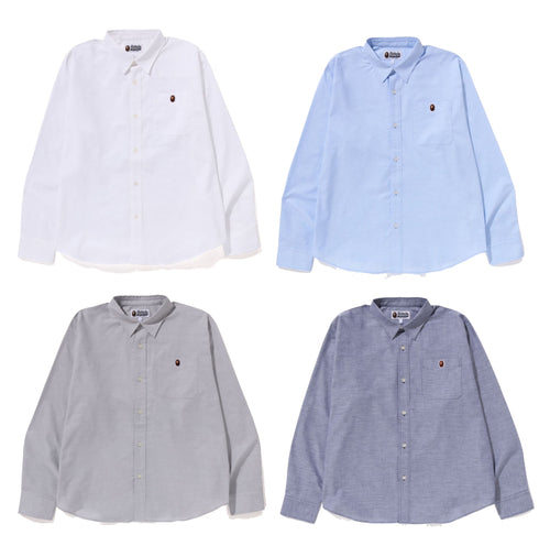 A BATHING APE OXFORD RELAXED FIT SHIRT