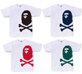 A BATHING APE BIG APE CROSSBONE PIGMENT PRINT TEE