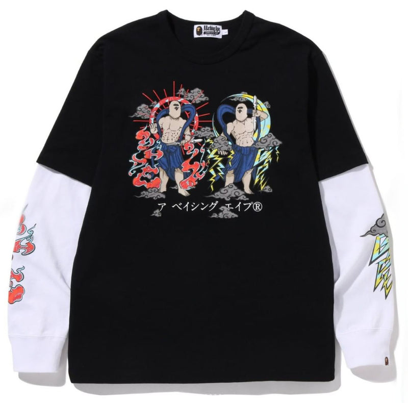 A BATHING APE JAPAN GUARDIANS LAYERED HEAVY WEIGHT L/S TEE