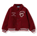 A BATHING APE Ladies' A BATHING APE MELTON VARSITY JACKET