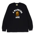 A BATHING APE COLLEGE L/S TEE
