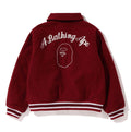 A BATHING APE Ladies' A BATHING APE MELTON VARSITY JACKET