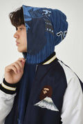 A BATHING APE SAMURAI INDIGO FULL ZIP HOODIE