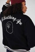 A BATHING APE Ladies' A BATHING APE MELTON VARSITY JACKET