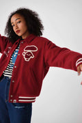 A BATHING APE Ladies' A BATHING APE MELTON VARSITY JACKET