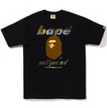 A BATHING APE BLOCK CHECK WGM APE HEAD TEE