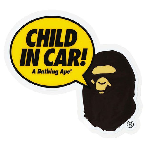A BATHING APE APE HEAD CHILD IN CAR STICKER - happyjagabee store