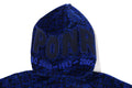 A BATHING APE BAPE LOGO MONOGRAM VELOUR SHARK FULL ZIP HOODIE